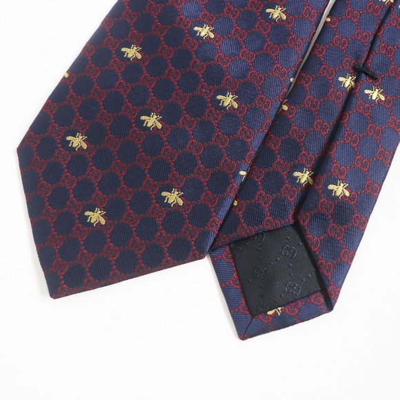 Gucci Silk Bee Logo Neck Tie - Picture 3 of 7